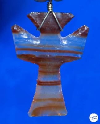 Brazilian Agate Cross Necklace