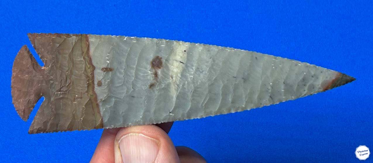 Narrow-Notch Polychrome Jasper Spearpoint - Image 2