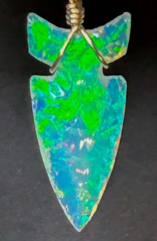 Crystal Opal Arrowhead Necklace