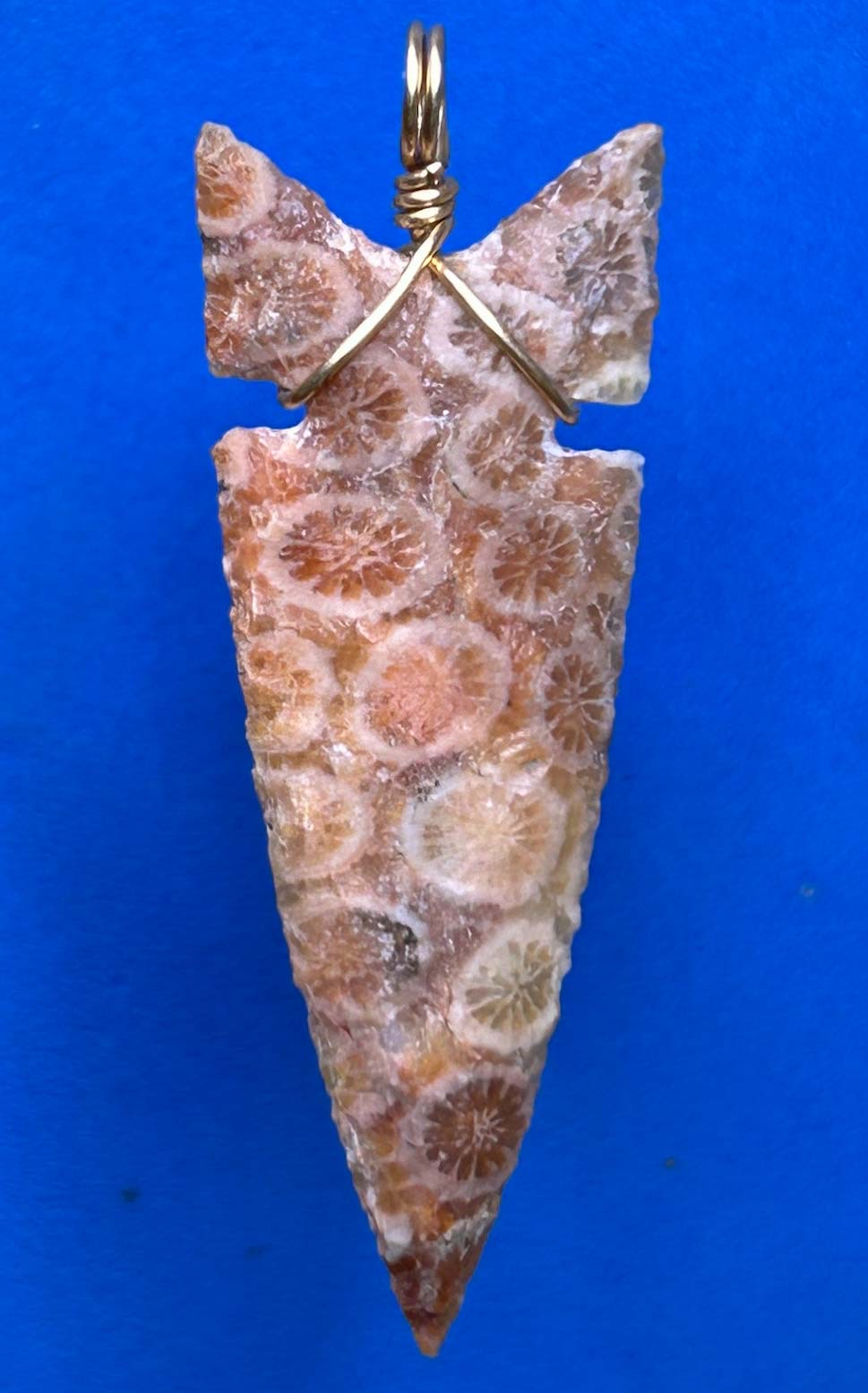 Indonesian Coral Arrowhead Necklace