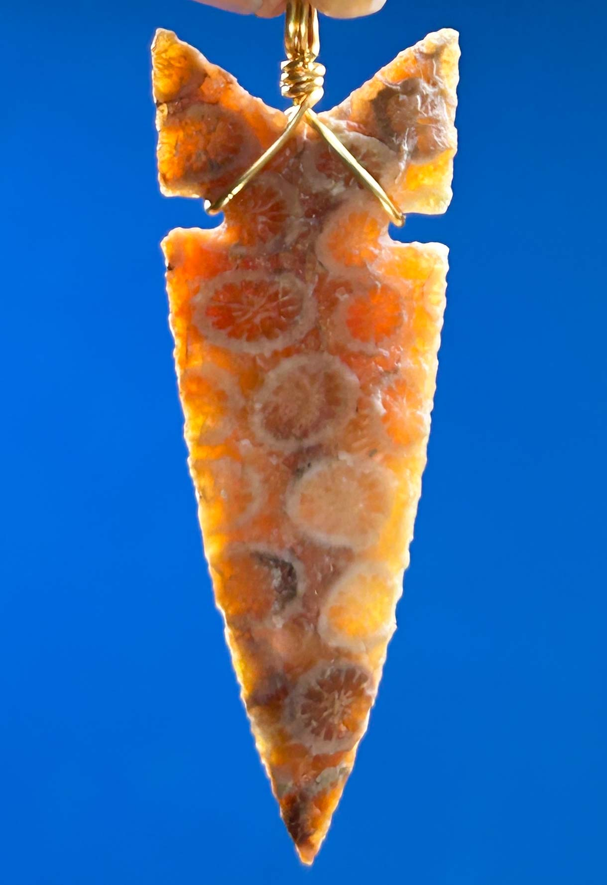 Indonesian Coral Arrowhead Necklace - Image 2