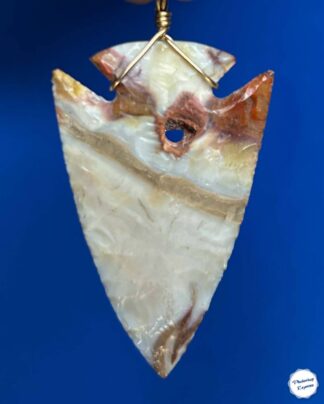 Bullseye Jasper Arrowhead Necklace