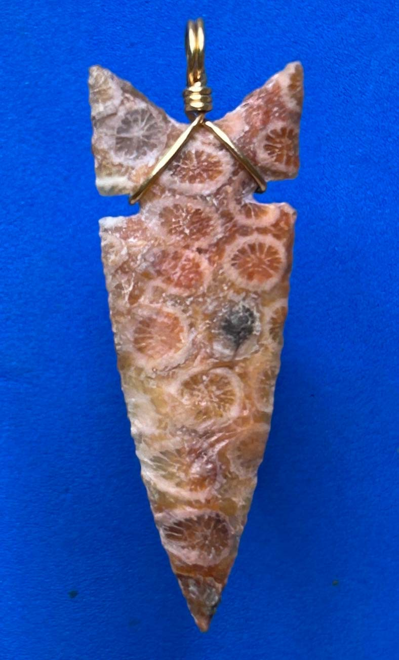 Indonesian Coral Arrowhead Necklace - Image 3