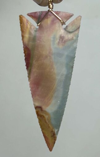 Flintknapped Premium Pastels Jasper Arrowhead Necklace