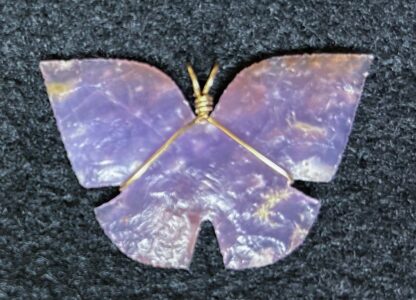 Purple Chalcedony Butterfly Necklace - Image 2