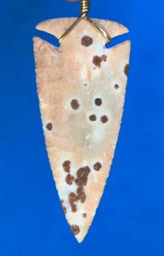 Polkadot Agate Arrowhead Necklace