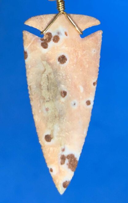 Polkadot Agate Arrowhead Necklace - Image 2