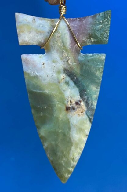 Ocean Wave Agate Arrowhead Necklace - Image 3